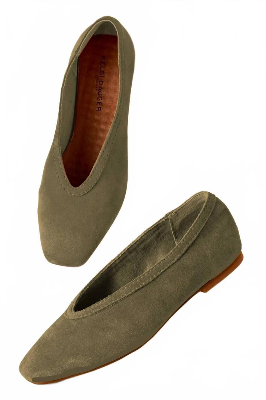 NEW KELSI DAGGER women's freya ballet flats in clover